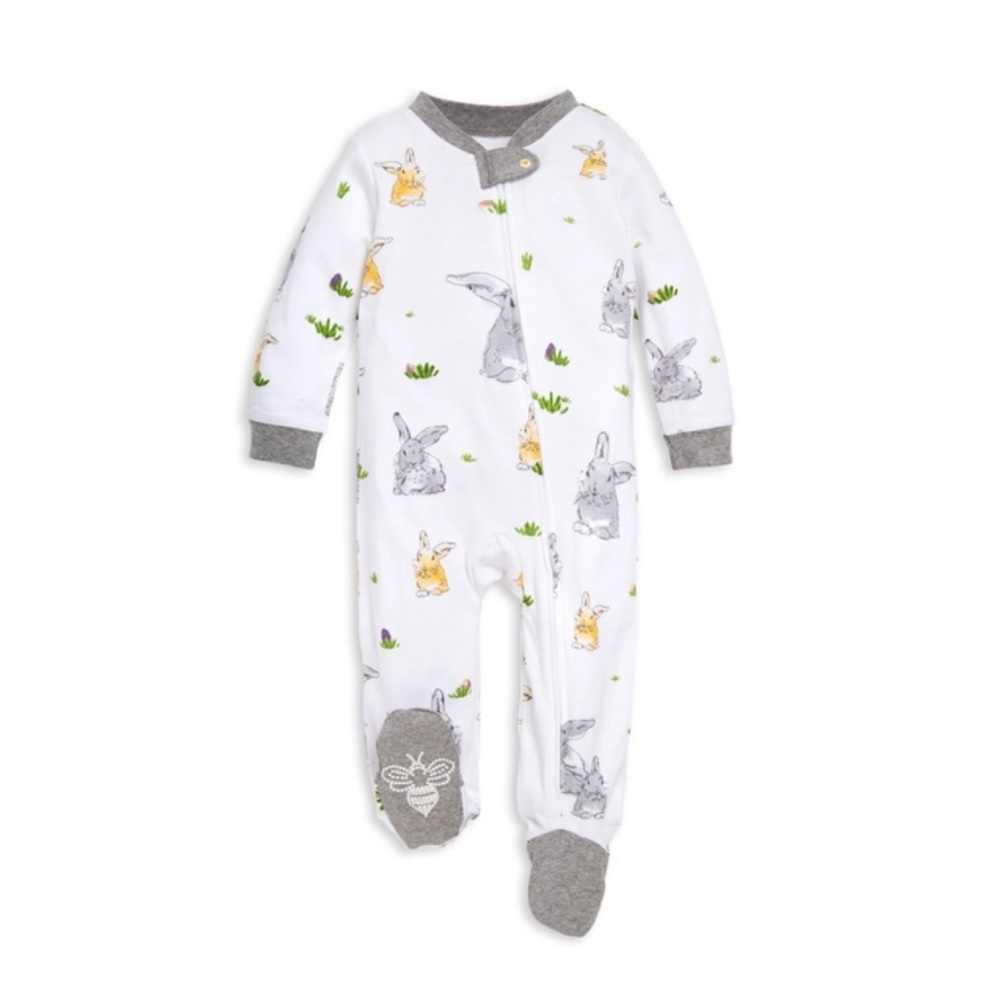 Bunny Trail Organic Cotton Loose Fit Footed Sleep & Play - Newborn